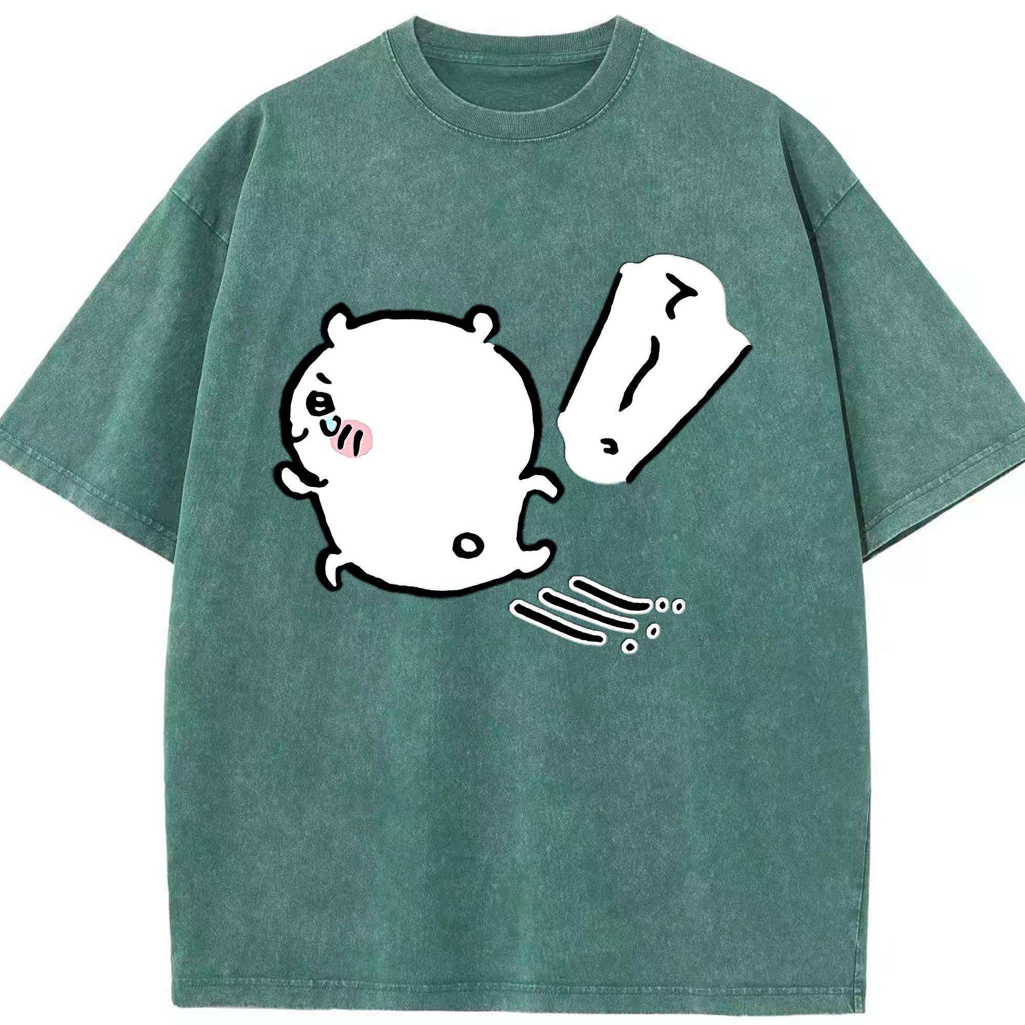 （画像用） ちいかわ ちいかわ Chii-kawa chiikawa 綿100% ヴィンテージ風 半袖Tシャツ（フロントプリント）